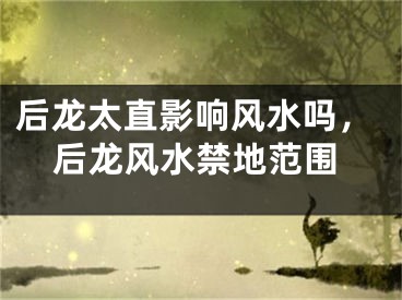 后龙太直影响风水吗,后龙风水禁地范围