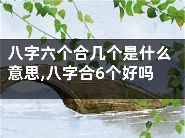 八字六个合几个是什么意思,八字合6个好吗