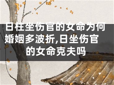 日柱坐伤官的女命为何婚姻多波折,日坐伤官的女命克夫吗