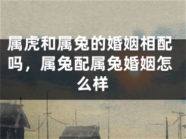 属虎和属兔的婚姻相配吗,属兔配属兔婚姻怎么样