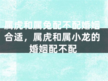 属虎和属兔配不配婚姻合适,属虎和属小龙的婚姻配不配
