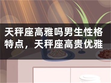 天秤座高雅吗男生性格特点,天秤座高贵优雅