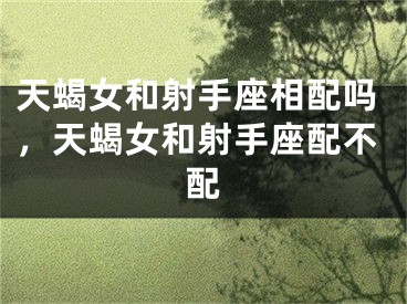 天蝎女和射手座相配吗,天蝎女和射手座配不配
