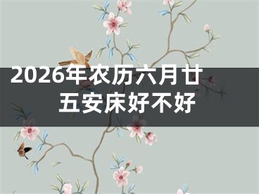 2026年农历六月廿五安床好不好