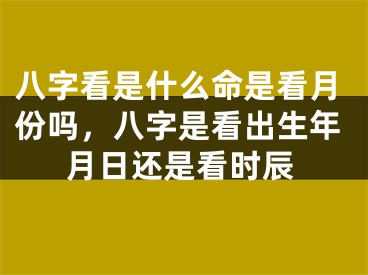 八字看是什么命是看月份吗，八字是看出生年月日还是看时辰