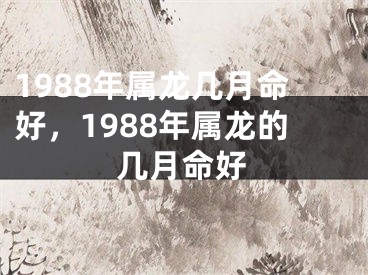 1988年属龙几月命好，1988年属龙的几月命好