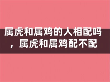 属虎和属鸡的人相配吗,属虎和属鸡配不配