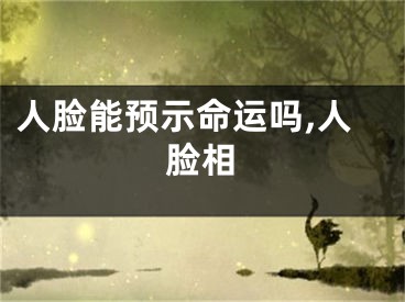 人脸能预示命运吗,人脸相