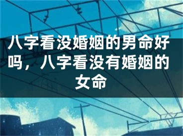 八字看没婚姻的男命好吗,八字看没有婚姻的女命