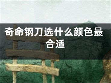 奇命钢刀选什么颜色最合适