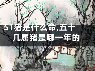 51猪是什么命,五十几属猪是哪一年的