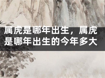 属虎是哪年出生,属虎是哪年出生的今年多大