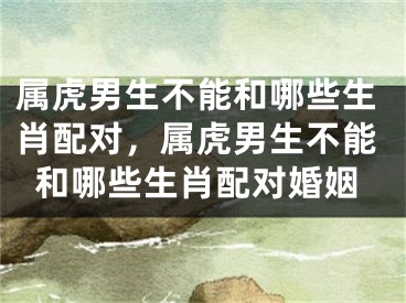 属虎男生不能和哪些生肖配对，属虎男生不能和哪些生肖配对婚姻