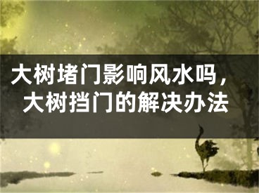 大树堵门影响风水吗，大树挡门的解决办法