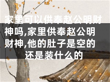 家里可以供奉赵公明财神吗,家里供奉赵公明财神,他的肚子是空的还是装什么的