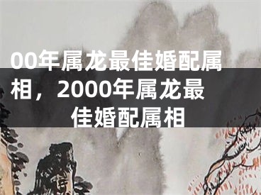00年属龙最佳婚配属相，2000年属龙最佳婚配属相