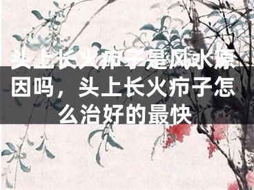 头上长火疖子是风水原因吗，头上长火疖子怎么治好的最快