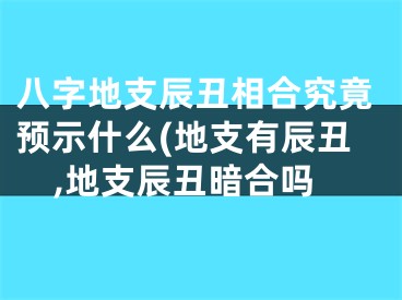 八字地支辰丑相合究竟预示什么(地支有辰丑,地支辰丑暗合吗