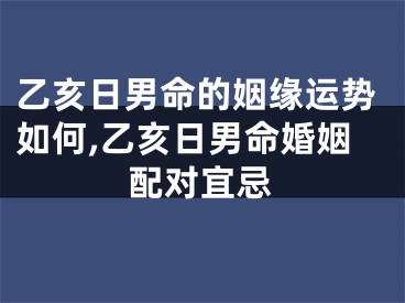 乙亥日男命的姻缘运势如何,乙亥日男命婚姻配对宜忌