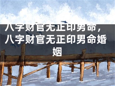 八字财官无正印男命，八字财官无正印男命婚姻