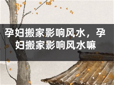 孕妇搬家影响风水，孕妇搬家影响风水嘛