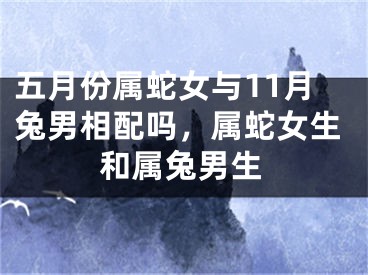 五月份属蛇女与11月兔男相配吗,属蛇女生和属兔男生