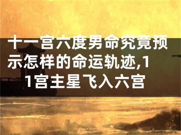 十一宫六度男命究竟预示怎样的命运轨迹,11宫主星飞入六宫