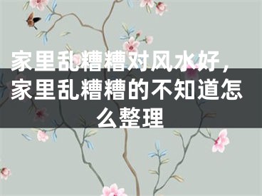 家里乱糟糟对风水好，家里乱糟糟的不知道怎么整理