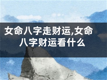 女命八字走财运,女命八字财运看什么