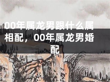 00年属龙男跟什么属相配，00年属龙男婚配