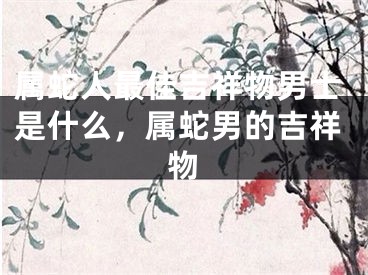属蛇人最佳吉祥物男士是什么，属蛇男的吉祥物