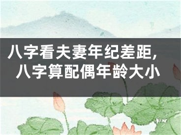八字看夫妻年纪差距,八字算配偶年龄大小