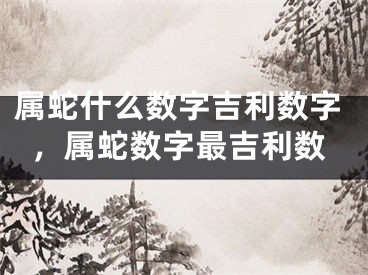 属蛇什么数字吉利数字,属蛇数字最吉利数