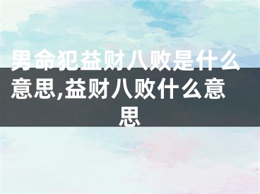 男命犯益财八败是什么意思,益财八败什么意思