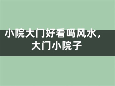 小院大门好看吗风水，大门小院子