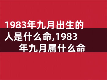 1983年九月出生的人是什么命,1983年九月属什么命