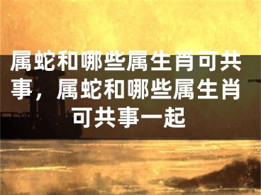 属蛇和哪些属生肖可共事,属蛇和哪些属生肖可共事一起