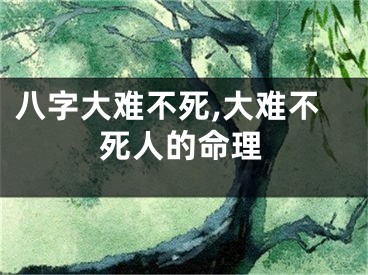 八字大难不死,大难不死人的命理