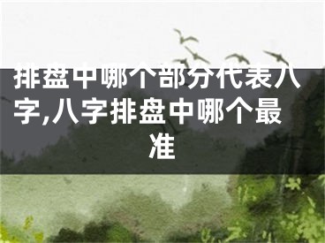 排盘中哪个部分代表八字,八字排盘中哪个最准