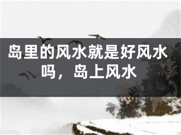岛里的风水就是好风水吗，岛上风水