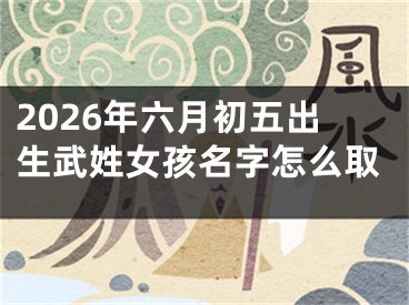 2026年六月初五出生武姓女孩名字怎么取
