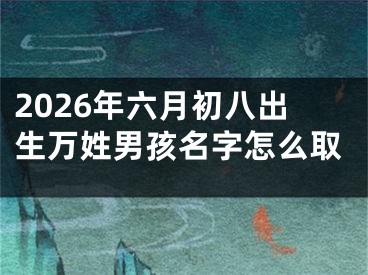 2026年六月初八出生万姓男孩名字怎么取