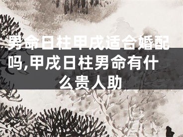 男命日柱甲戌适合婚配吗,甲戌日柱男命有什么贵人助