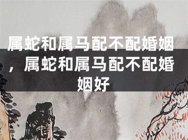 属蛇和属马配不配婚姻,属蛇和属马配不配婚姻好