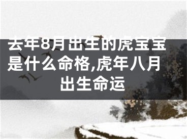 去年8月出生的虎宝宝是什么命格,虎年八月出生命运
