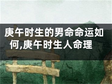 庚午时生的男命命运如何,庚午时生人命理