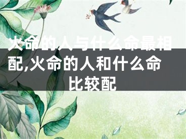 火命的人与什么命最相配,火命的人和什么命比较配
