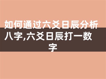 如何通过六爻日辰分析八字,六爻日辰打一数字