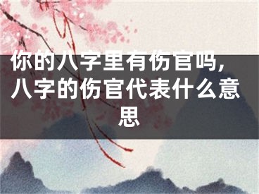 你的八字里有伤官吗,八字的伤官代表什么意思