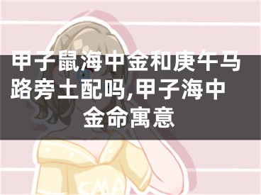 甲子鼠海中金和庚午马路旁土配吗,甲子海中金命寓意